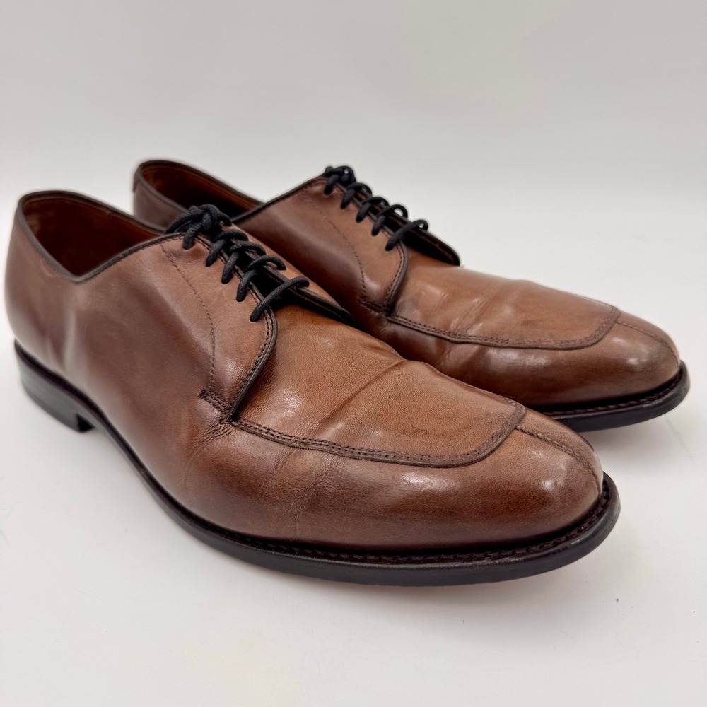 Allen Edmonds Delray Mens 11 D Brown Leather Split Toe Derby Dress Shoes 1248